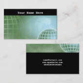 Carte De Visite Globe de grille, votre nom ici (Devant / Derrière)