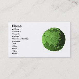 Carte De Visite Globe d'herbe - Asie