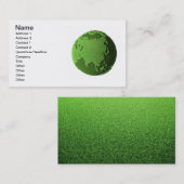 Carte De Visite Globe d'herbe - Asie (Devant / Derrière)