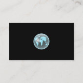 Carte De Visite Globe en verre du monde, votre nom ici, (Dos)