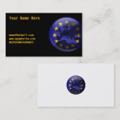 Carte De Visite Globe européen, votre nom ici, (Devant / Derrière)