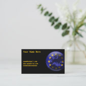 Carte De Visite Globe européen, votre nom ici, (Debout devant)