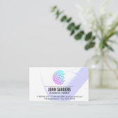 Carte De Visite Globe géométrique coloré (Debout devant)