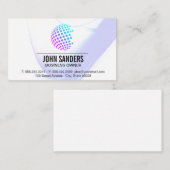 Carte De Visite Globe géométrique coloré (Devant / Derrière)