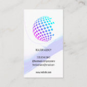 Carte De Visite Globe géométrique coloré (Dos)