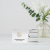 Carte De Visite Globe géométrique | Comptable fiscal | Classeurs (Debout devant)