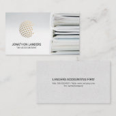 Carte De Visite Globe géométrique | Comptable fiscal | Classeurs (Devant / Derrière)