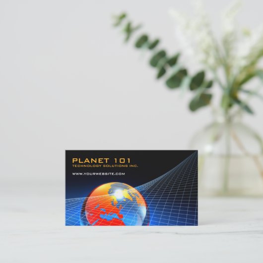 Carte de visite Globe Grid (Debout devant)