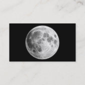 Carte De Visite Globe lunaire de planète de Pleine lune (Dos)