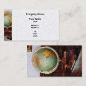 Carte De Visite Globe sur Piano - Platine (Devant / Derrière)