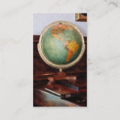 Carte De Visite Globe sur Piano - Platine (Dos)
