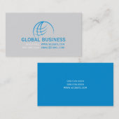 Carte de visite globe terrestre professionnelle (Devant / Derrière)