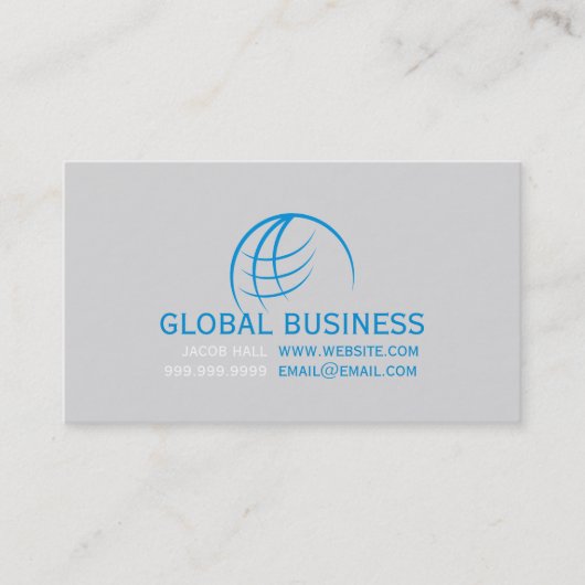Carte de visite globe terrestre professionnelle (Devant)