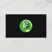 Carte De Visite Globe vert de l'Amérique, votre nom ici, (Dos)
