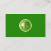 Carte De Visite Globe vert du monde, votre nom ici, (Dos)