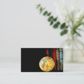 Carte De Visite Globe vintage et livres (Debout devant)