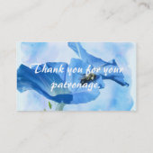 Carte De Visite Gloire du matin bleu et bourdon (Dos)