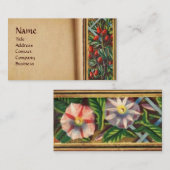 CARTE DE VISITE GLOIRE DU MATIN ET BERRIES ROUGES (Devant / Derrière)