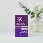 Carte De Visite Glorieux Couches violettes Poisson Chrétien Argent (Debout devant)