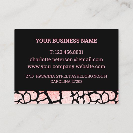 Carte De Visite Gloss de lèvres rose moderne (Dos)