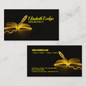 Carte De Visite Glow of Knowledge: Pen and Book in the Dark (Devant / Derrière)
