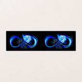 Carte De Visite Glowing infinity with blue rose (Extérieur déplié)