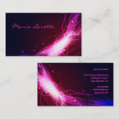 Carte De Visite GLOWWING NEON STARS Party Planner Designer Card (Devant / Derrière)