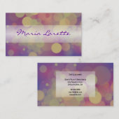 Carte De Visite GLOWWING ORBS Party Planner Artist Designer Card (Devant / Derrière)