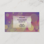 Carte De Visite GLOWWING ORBS Party Planner Artist Designer Card (Dos)