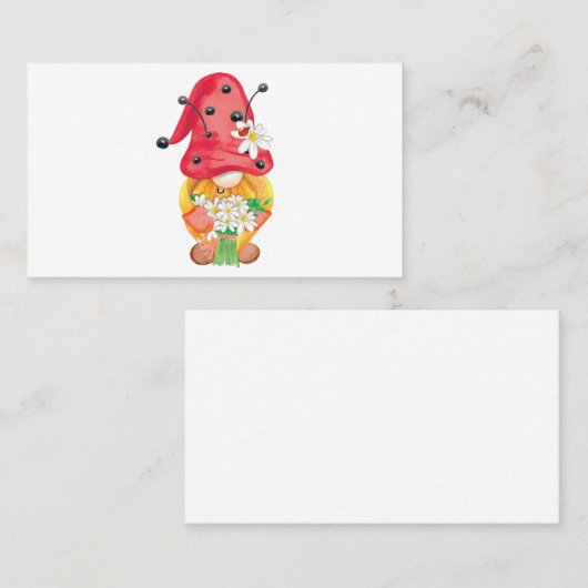 Carte De Visite gnome d'été 1 (Devant / Derrière)