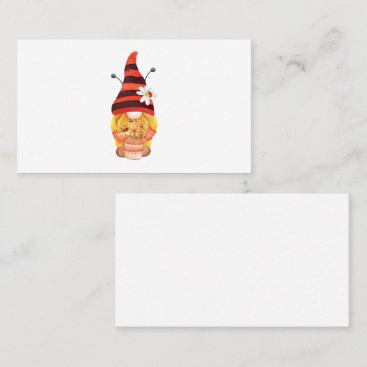 Carte De Visite gnome d'été 3 (Devant / Derrière)