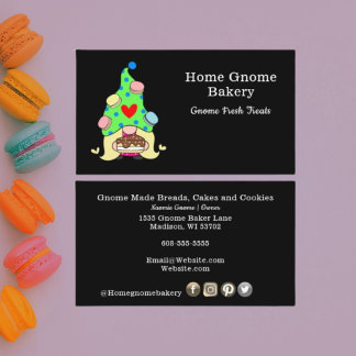 Carte De Visite Gnome Maison Boulangerie Pâtisserie Gâteaux & Trai
