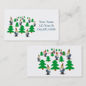 Carte De Visite Gnomes de Noël Arbres de Noël Thunder_Cove (Devant / Derrière)