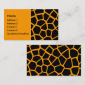 Carte De Visite Go Giraffe - Orange (Devant / Derrière)