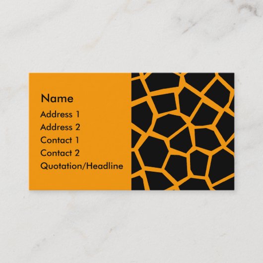 Carte De Visite Go Giraffe - Orange (Devant)