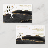 Carte De Visite *~* Goddess Celestial Black Gold Parties scintilla (Devant / Derrière)