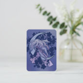 Carte De Visite Goddess de lune violette Wiccan Triple Moon Symbol (Debout devant)