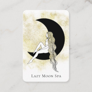 Carte De Visite *~* GODDESS Femme sur Lune Céleste QR Lunaire