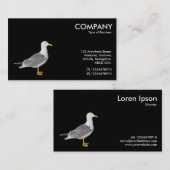 Carte De Visite Goéland à pattes jaunes - noir (Devant / Derrière)