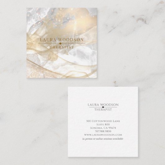 Carte de visite Gold Abstrait (Devant / Derrière)