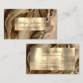 Carte de visite Gold Agate Brown (Devant / Derrière)