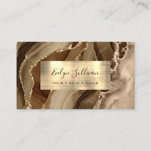 Carte de visite Gold Agate Brown