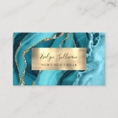 Carte de visite Gold Agate turquoise (Devant)