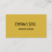 Carte De Visite Gold and Black Minimalist (Devant)