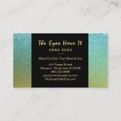 Carte De Visite *~* Gold Aqua Blue Parties scintillant Lashes Exte (Dos)