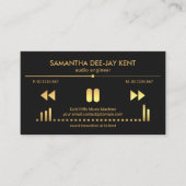 Carte De Visite Gold Audio Display Panel Sound Engineer Deejay  (Devant)