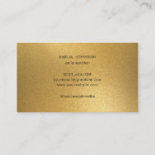 Carte De Visite Gold Bass Clef Professeur de musique professionnel (Dos)