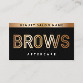 Carte De Visite Gold Black Brows - Instructions sur le soufflage P (Devant)