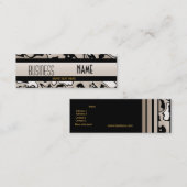 Carte de visite Gold Black Coffee Cream Swirl (Devant / Derrière)