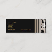 Carte de visite Gold Black Coffee Cream Swirl (Dos)